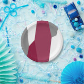 Roze grijs en wit Abstract Papieren Bordje (Feest)