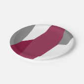 Roze grijs en wit Abstract Papieren Bordje (Gekanteld)