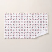 Roze, grijs en wit bad handdoek (Handdoek)