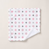 Roze, grijs en wit bad handdoek (Wasdoekje)