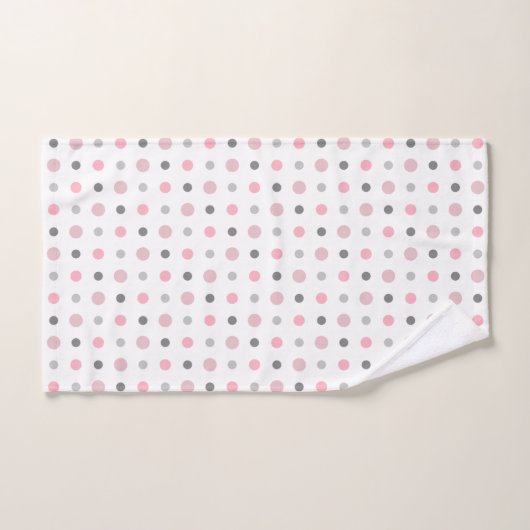 Roze, grijs en wit bad handdoek (Handdoek)
