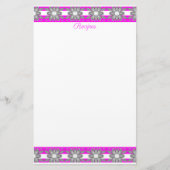 Roze grijs en wit briefpapier (Voorkant)