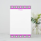Roze grijs en wit briefpapier (Staand voorkant)