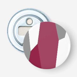 Roze grijs en wit button flesopener