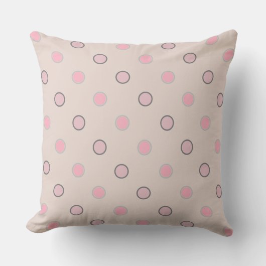 Roze, grijs en wit kussen (Voorkant)
