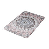 Roze grijs en wit mandala patroon badmat (Gekanteld)