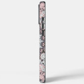 Roze Grijs en Wit Mandala Patroon Case-Mate iPhone Case (Achterkant / Links)