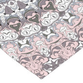 Roze grijs en wit mandala patroon lange tafelloper (Hoek)