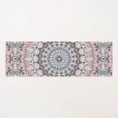Roze grijs en wit mandala patroon yogamat (Voorkant (horizontaal))