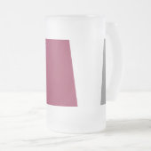 Roze grijs en wit matglas bierpul (Voorkant rechts)