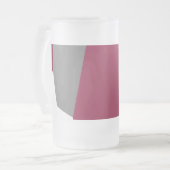 Roze grijs en wit matglas bierpul (Voorkant links)