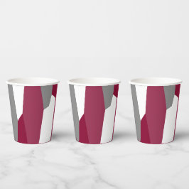 Roze grijs en wit papieren bekers