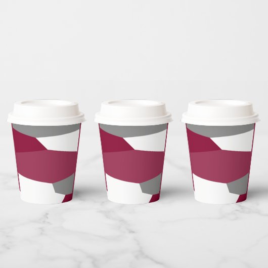 Roze grijs en wit papieren bekers (Multi)
