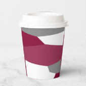 Roze grijs en wit papieren bekers (Achterkant)