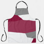 Roze grijs en wit schort (Voorkant)