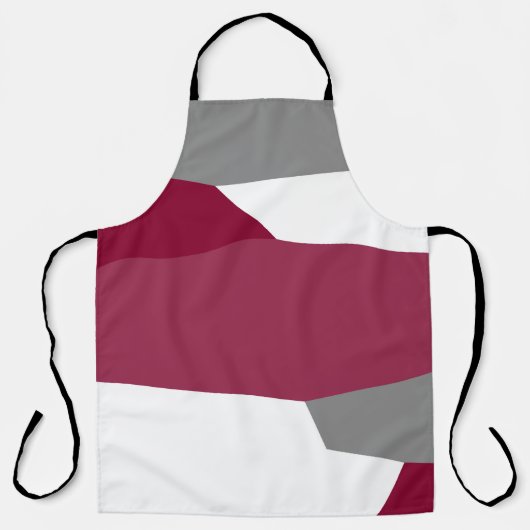 Roze grijs en wit schort (Voorkant)