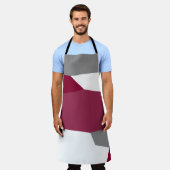 Roze grijs en wit schort (Gedragen)