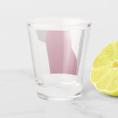 Roze grijs en wit shot glas (Achterkant)