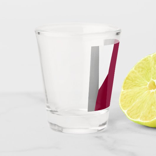 Roze grijs en wit shot glas (Links)