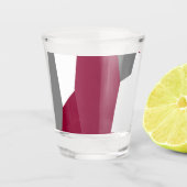 Roze grijs en wit shot glas (Voorkant)