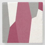 Roze grijs en wit stenen onderzetter (Voorkant)