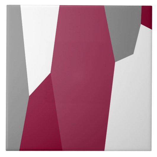 Roze Grijs en Wit   Tegeltje (Voorkant)