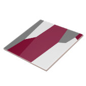 Roze Grijs en Wit   Tegeltje (Zijkant)