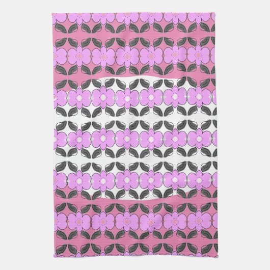 Roze grijs en wit theedoek (Verticaal)
