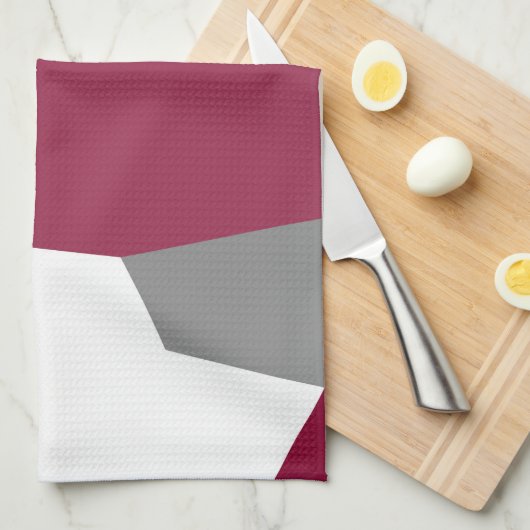 Roze Grijs en Wit   Theedoek (Quarter Fold)