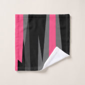 Roze grijs en zwart Abstract Bad Handdoek (Wasdoekje)