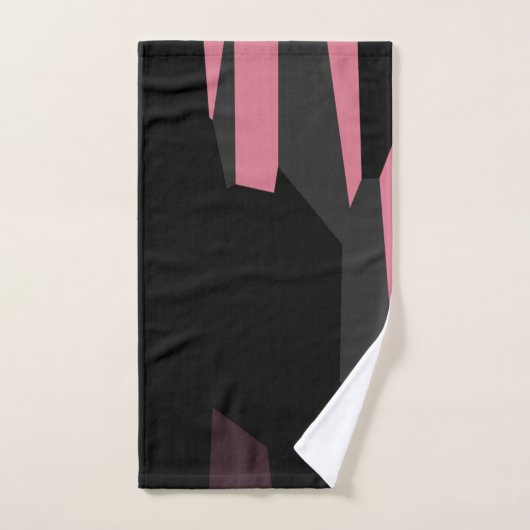 roze grijs en zwart abstract bad handdoek (Handdoek)