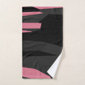 Roze grijs en zwart Abstract Bad Handdoek (Handdoek)
