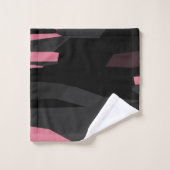 Roze grijs en zwart Abstract Bad Handdoek (Wasdoekje)