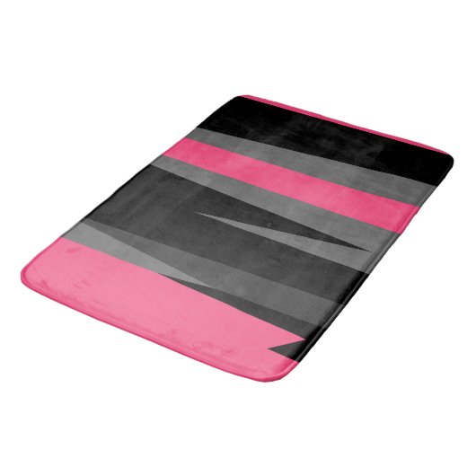 roze grijs en zwart abstract badmat (Gekanteld)