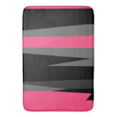 roze grijs en zwart abstract badmat (Voorkant Verticaal)