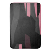 Roze grijs en zwart Abstract Badmat (Voorkant Verticaal)