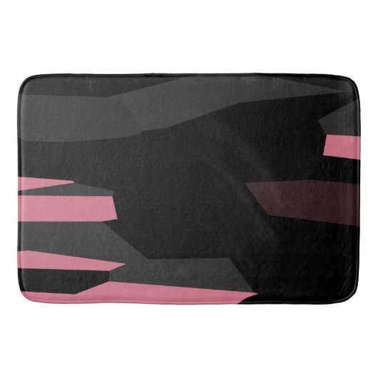 roze grijs en zwart abstract badmat (Voorkant)