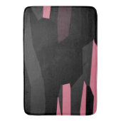 roze grijs en zwart abstract badmat (Voorkant Verticaal)