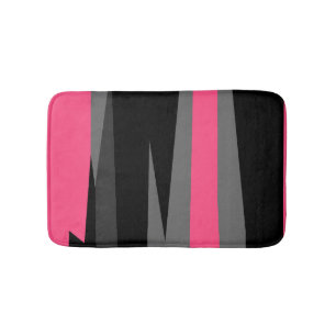 Roze grijs en zwart Abstract Badmat