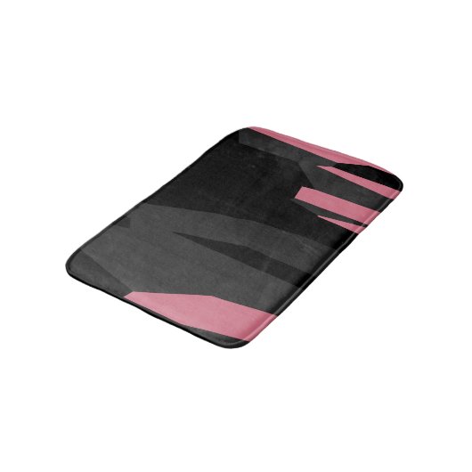 Roze grijs en zwart Abstract Badmat (Gekanteld)