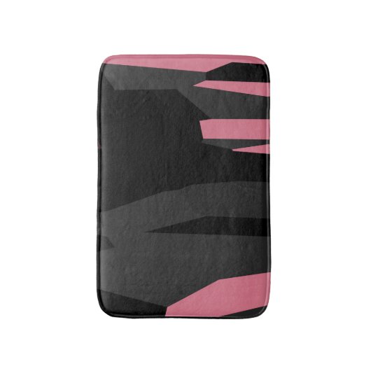 Roze grijs en zwart Abstract Badmat (Voorkant Verticaal)