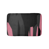 Roze grijs en zwart Abstract Badmat (Voorkant)