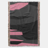 roze grijs en zwart abstract deken (Voorkant Verticaal)