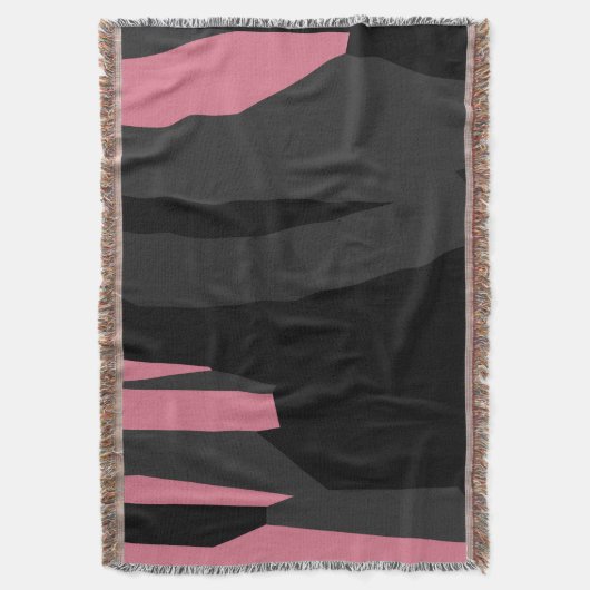 roze grijs en zwart abstract deken (Voorkant Verticaal)