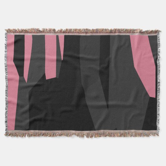 roze grijs en zwart abstract deken (Voorkant)