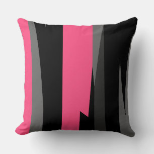 roze grijs en zwart abstract kussen
