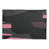 roze grijs en zwart abstract kussensloop (Achterkant)