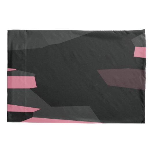 roze grijs en zwart abstract kussensloop (Achterkant)