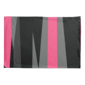 roze grijs en zwart abstract kussensloop (Achterkant)