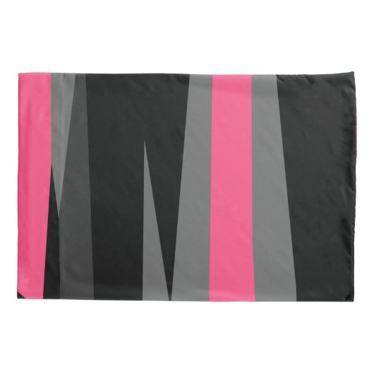roze grijs en zwart abstract kussensloop (Achterkant)